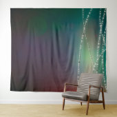 Groen met Fairy Lights Fotoachtergrond Wandkleed (In Situ (horizontaal))