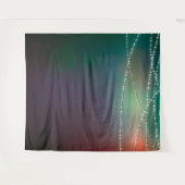 Groen met Fairy Lights Fotoachtergrond Wandkleed (Voorkant (horizontaal))