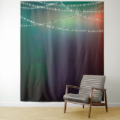 Groen met Fairy Lights Fotoachtergrond Wandkleed (In situ)