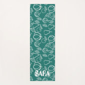 Groen met fruitelegant alleen voor jou yoga mat (Voorkant)