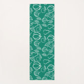 Groen met fruitelegant alleen voor jou yoga mat (Voorkant)