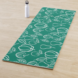 Groen met fruitelegant alleen voor jou yoga mat