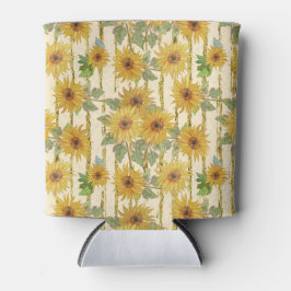 GROEN MET GEEL & GOUDEN HERFST ZONNEBLOEMEN BLIKJESKOELER