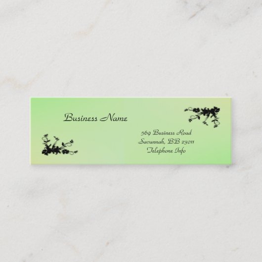 Groen met Geel Kiss Elegant Visitekaartje (Voorkant)