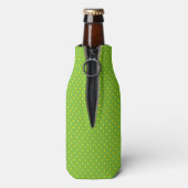 Groen met Gele Stippen Flesjeskoeler (Fles Achterkant)