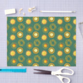 Groen met Gele Zon Tissuepapier (Craft)