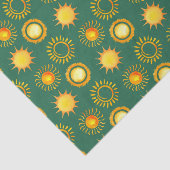 Groen met Gele Zon Tissuepapier (Detail)