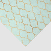 Groen met Gold Arabesque Pattern Tissuepapier (Detail)
