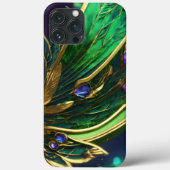 Groen met goud Case-Mate iPhone case (Achterkant)