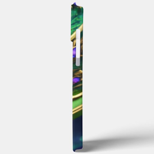 Groen met goud Case-Mate iPhone case (Achterkant / Links)
