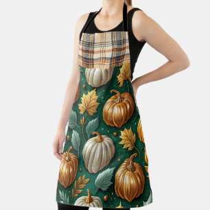 GROEN MET GOUD & WIT HERFST POMPOENEN SCHORT
