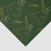 Groen met goudcontemhedendaags papier voor flessen (Detail)