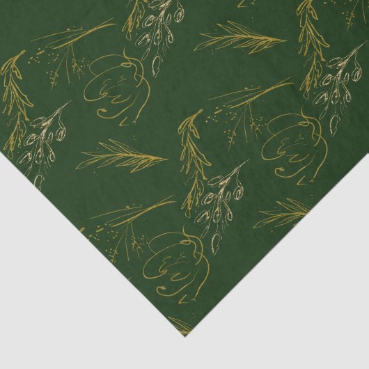 Groen met goudcontemhedendaags papier voor flessen (Detail)