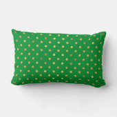 Groen met gouden glinster stippen  kussen (Achterkant)