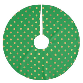 Groen met Gouden Glitter Stippen Kerstboom Rok