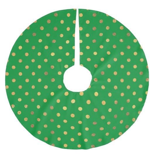 Groen met Gouden Glitter Stippen Kerstboom Rok (Voorkant)