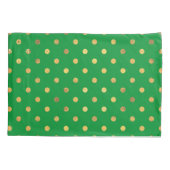 Groen met Gouden Glitter Stippen Kussensloop (Achterkant)