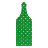 Groen met Gouden Glitter Stippen Snijplank (Voorkant)