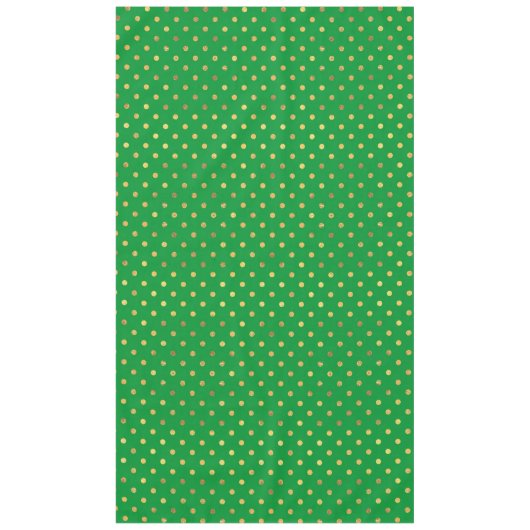 Groen met Gouden Glitter Stippen Tafelkleed (Voorkant)