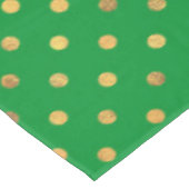 Groen met Gouden Glitter Stippen Tafelkleed (Gekanteld)