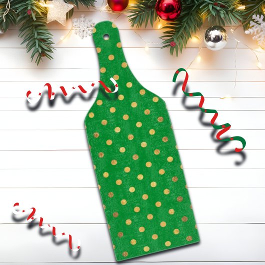 Groen met gouden glitterstippen snijplank