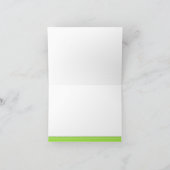 Groen met Grijze Polka Dot Dank U Bedankkaart (Binnen)