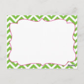 Groen met jaloezie briefkaart (Achterkant)