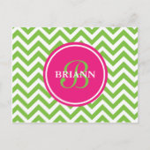 Groen met jaloezie briefkaart (Voorkant)