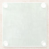 Groen met jaloezie glazen onderzetter (Achterkant)