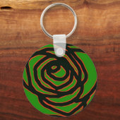 Groen met jaloezie sleutelhanger (Voorkant)