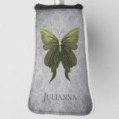 Groen met juwelen versierde vlinder golfheadcover (Draai 90)