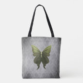Groen met juwelen versierde vlinder tote bag (Achterkant)