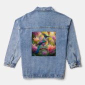 Groen met kop Jay Fantasy Bird Denim Jacket (Achterkant)
