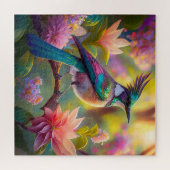 Groen met kop Jay Fantasy Bird Legpuzzel (Horizontaal)