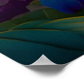 Groen met kop Jay Fantasy Bird Poster (Hoek)