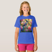 Groen met kop Jay Fantasy Bird T-shirt (Voorkant volledig)
