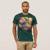 Groen met kop Jay Fantasy Bird T-shirt (Voorkant volledig)