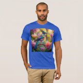 Groen met kop Jay Fantasy Bird T-shirt (Voorkant volledig)