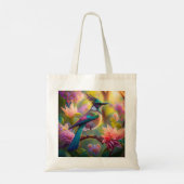 Groen met kop Jay Fantasy Bird Tote Bag (Achterkant)