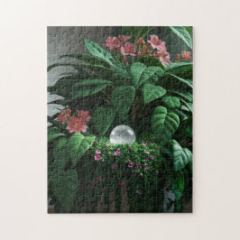 Groen met kristallen bol legpuzzel