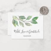 Groen met liefde notitiekaartje (Voorkant / Achterkant in situ)