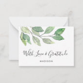 Groen met liefde notitiekaartje (Voorkant)