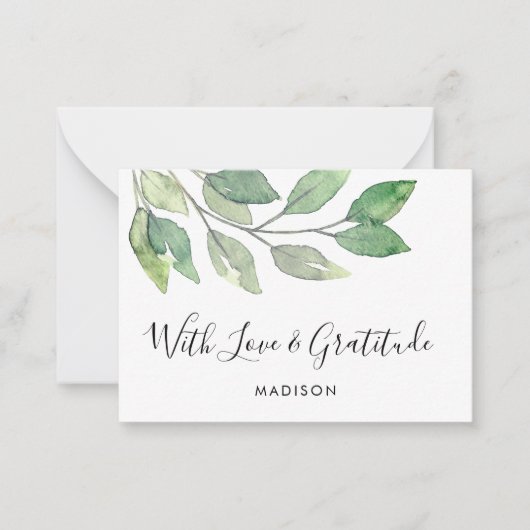 Groen met liefde notitiekaartje (Voorkant)