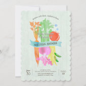 Groen met Love Garden Baby shower Invitation Kaart (Voorkant)