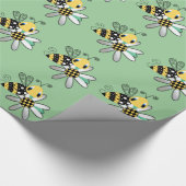 Groen met luchtbed cadeaupapier (Hoek)