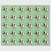 Groen met luchtbed cadeaupapier (Vlak)