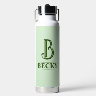 Groen met Monogram Waterfles