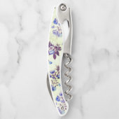 groen met Paarse Floral Print Kurkentrekker (Achterkant)