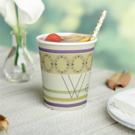 Groen met Paarse Papieren Bekers