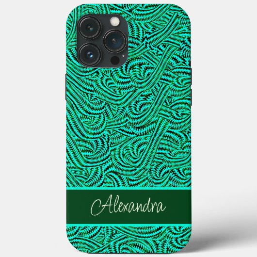 Groen met patroon Case-Mate iPhone case (Achterkant)